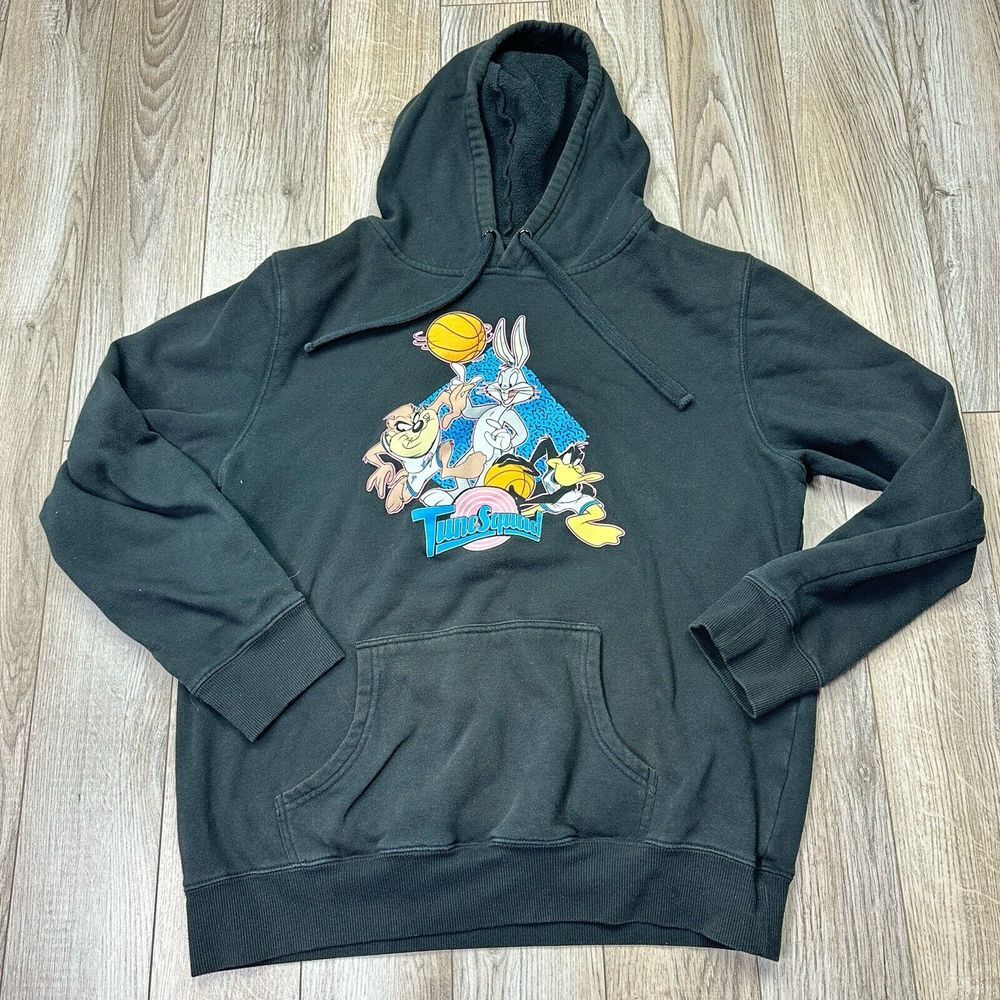 Space Jam Hoodie Medium Black Tune Squad Long Sleeve‎